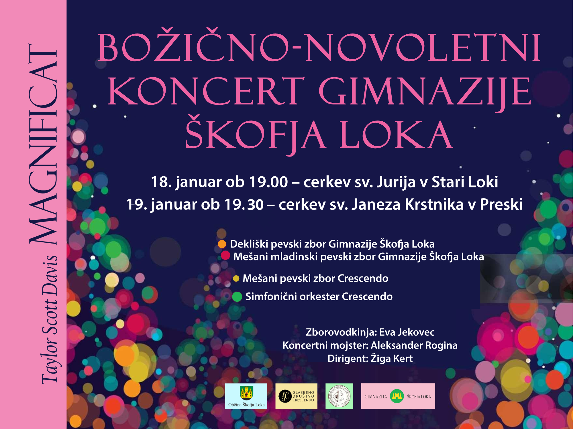 Božično-novoletni koncert Gimnazije Škofja Loka – vabilo