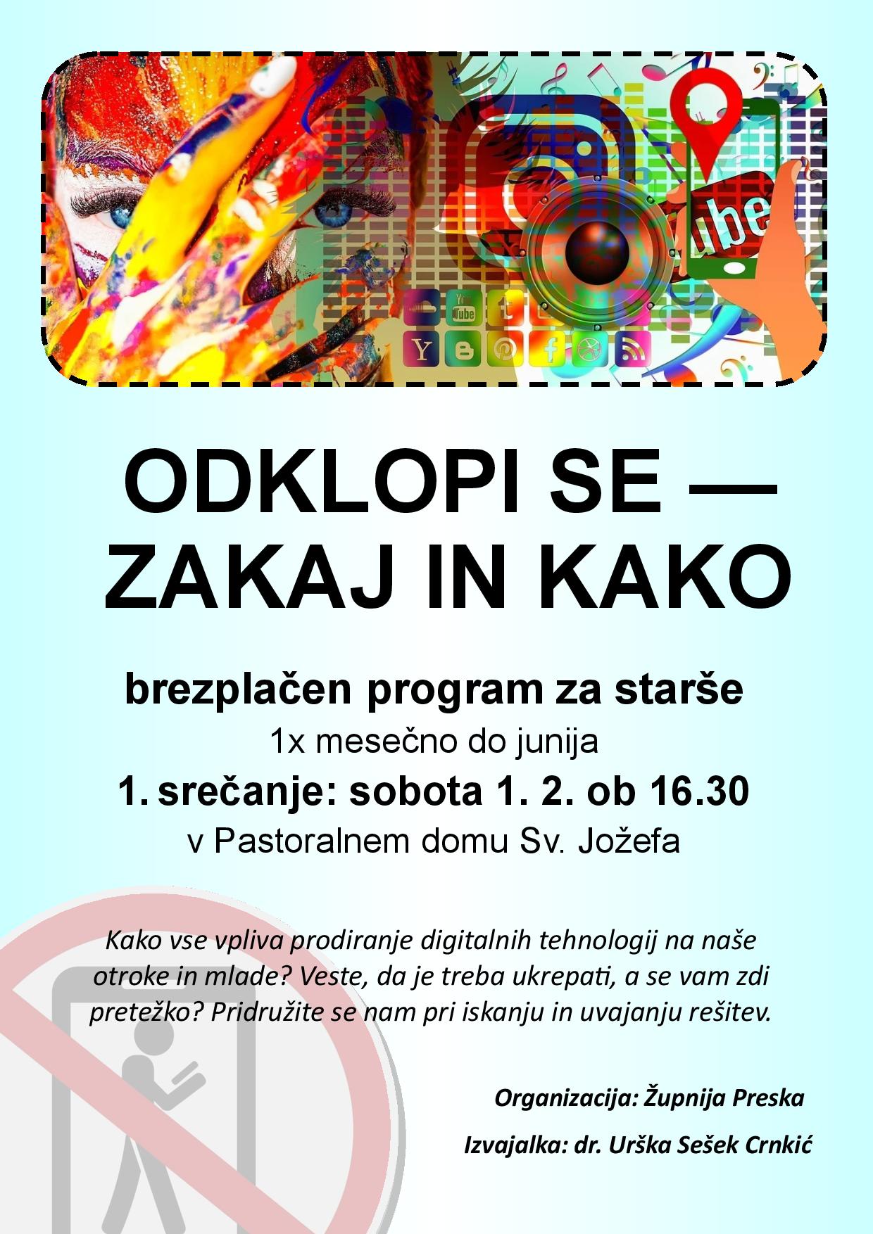 “Odklopi se” – vabilo